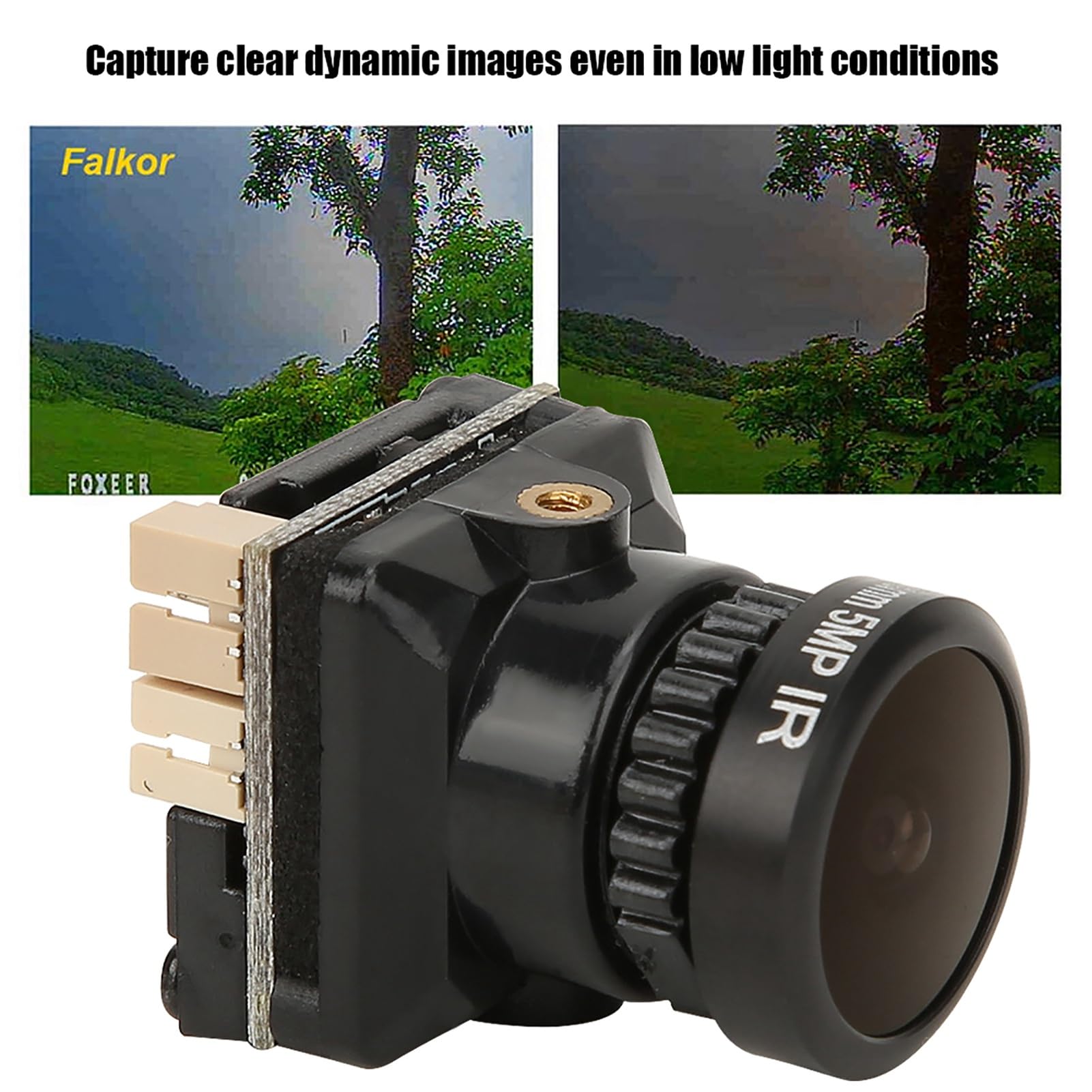 Bnineteenteam Fotocamera FPV, Fotocamera Super WDR da 1, 1x0, 7x0, 7 Pollici Drone OSD con Obiettivo Ad Alta Definizione 1080P da 2, 3 Mm con Regolazione Automatica 'Ambiente per Drone