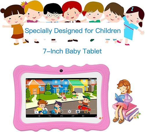 Miniatura 4 de Irfora Tableta para niños, pantalla de visualización de 7 pulgadas, cámara dual, Android, versión de WiFi de cuatro núcleos, aprendizaje educativo