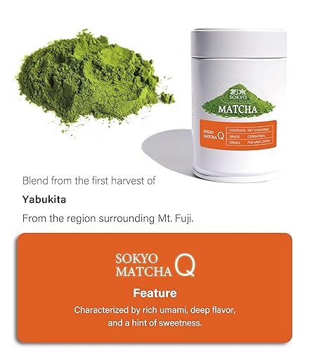 Miniatura 3 de SOKYO Serie de polvos de matcha ceremonial té verde en polvo matcha japonés (3.52 onzas  3.53 oz, Fuji Ceremonial Q)