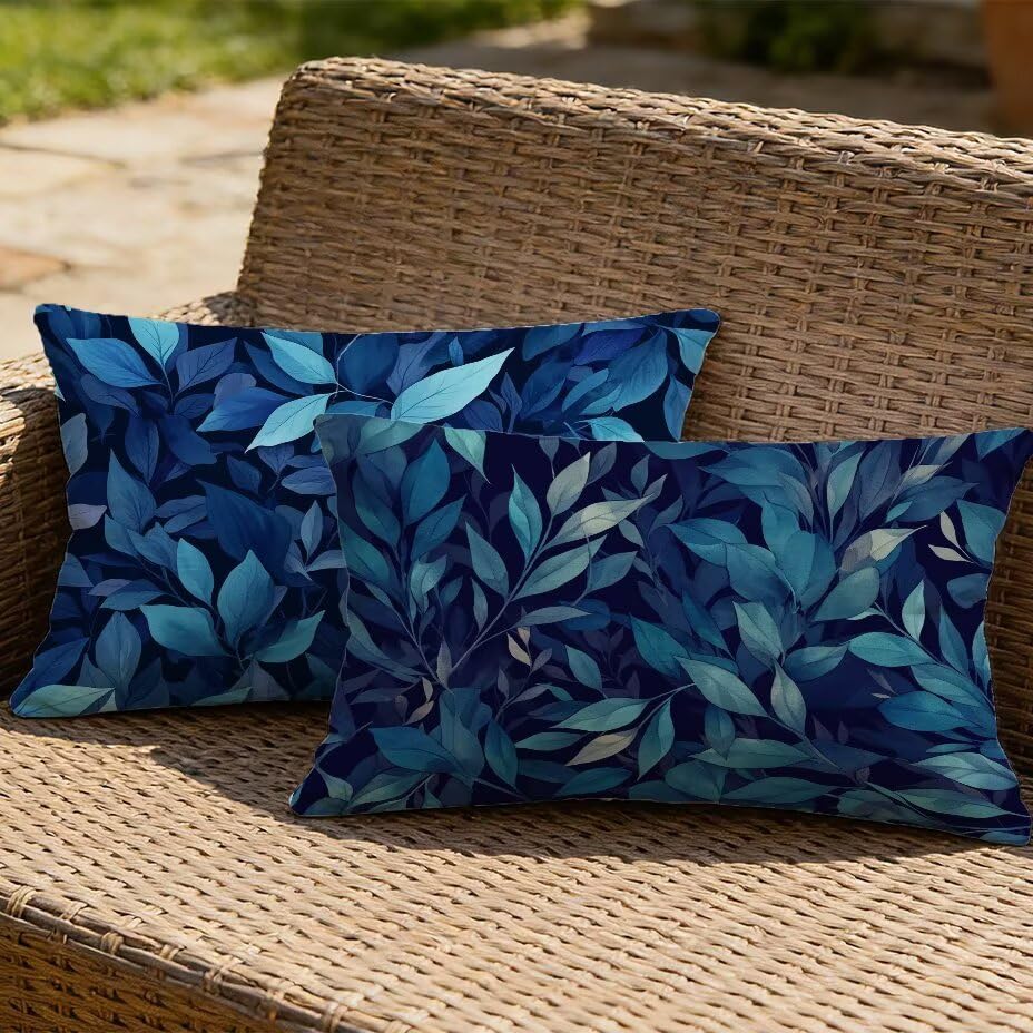 Housse de coussin de jardin bleu marine pour décorer le salon de patio