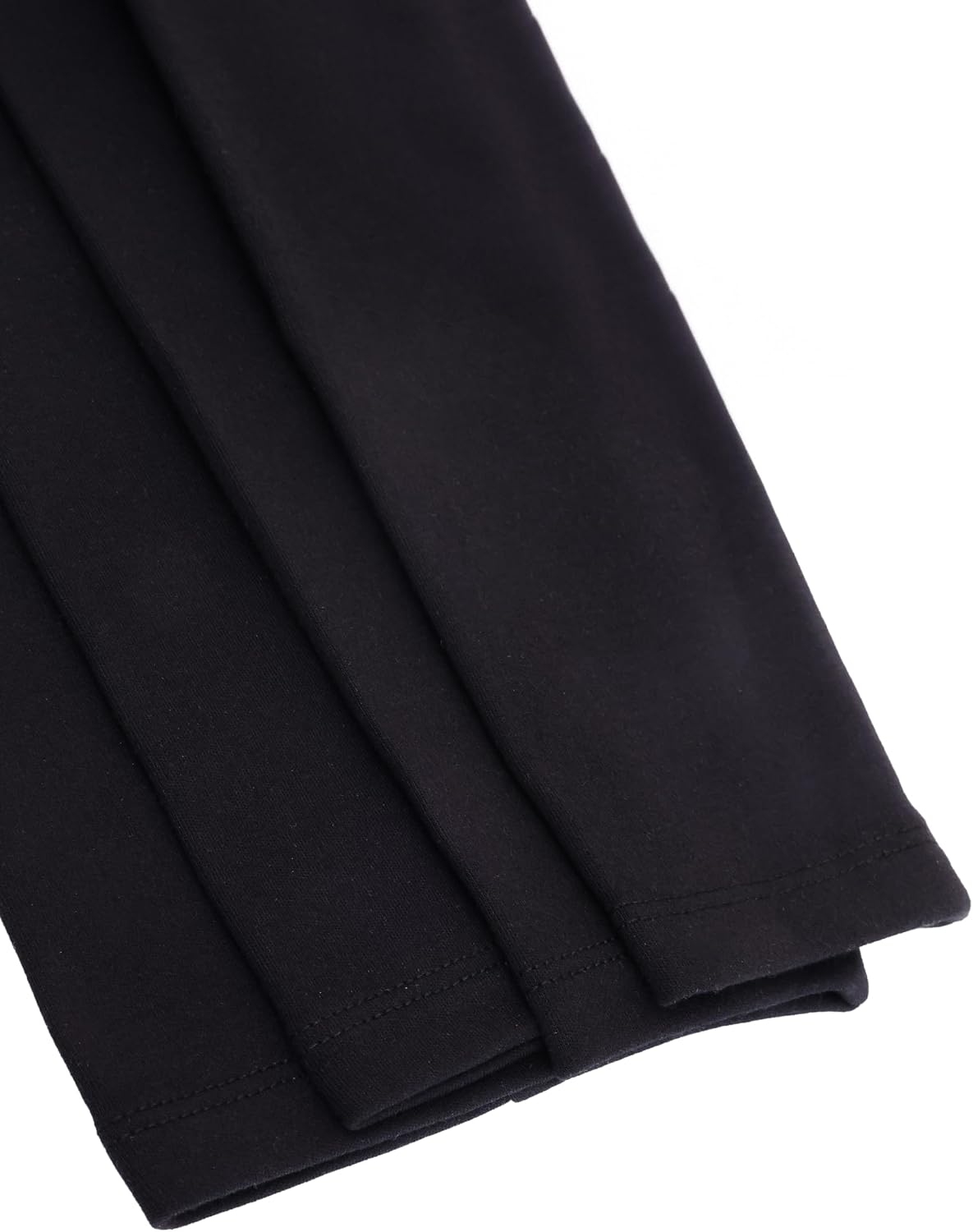 Lilax Girls Fleece Lined Leggings 2 Pack, Warm Cotton Thick Full Length Pants