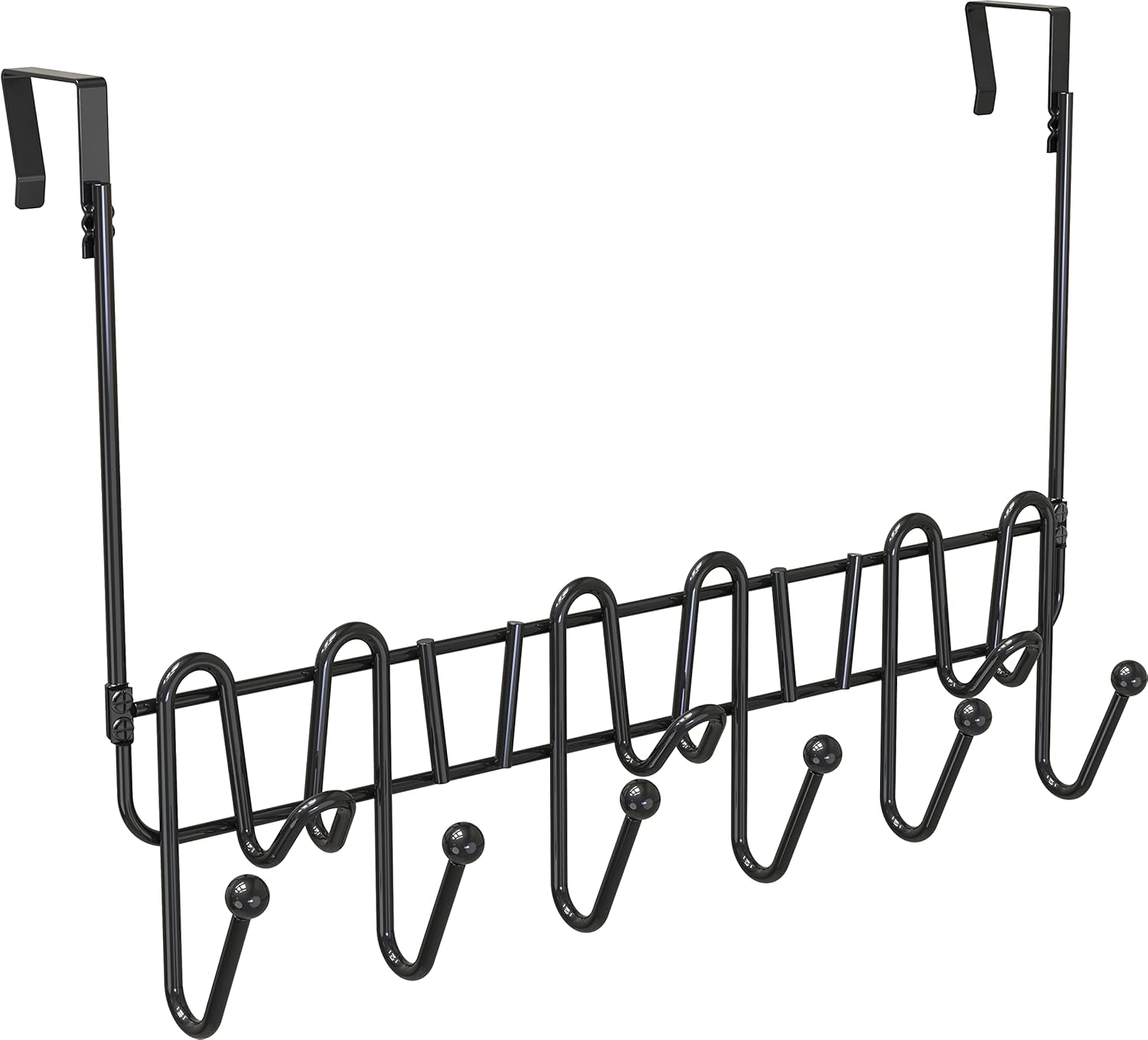 DecoBros Supreme Over The Door 11 Hook Organizer Rack, Chrome Finish : Industrial & Scientific