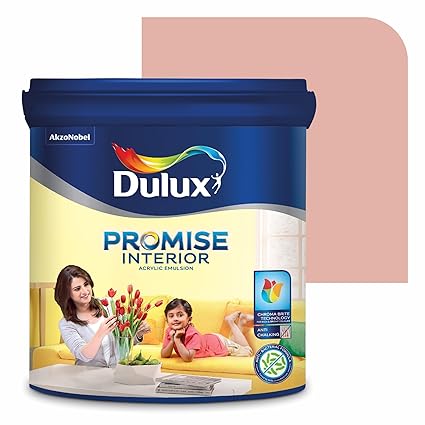 Dulux Promise Interior Emulsion Paint (10L, Poet'S Bloom) | Brighter & Longer-Lasting Colors | Rich Finish | Chroma Brite Technology | Anti-Chalk | Water-Based Acrylic Paint