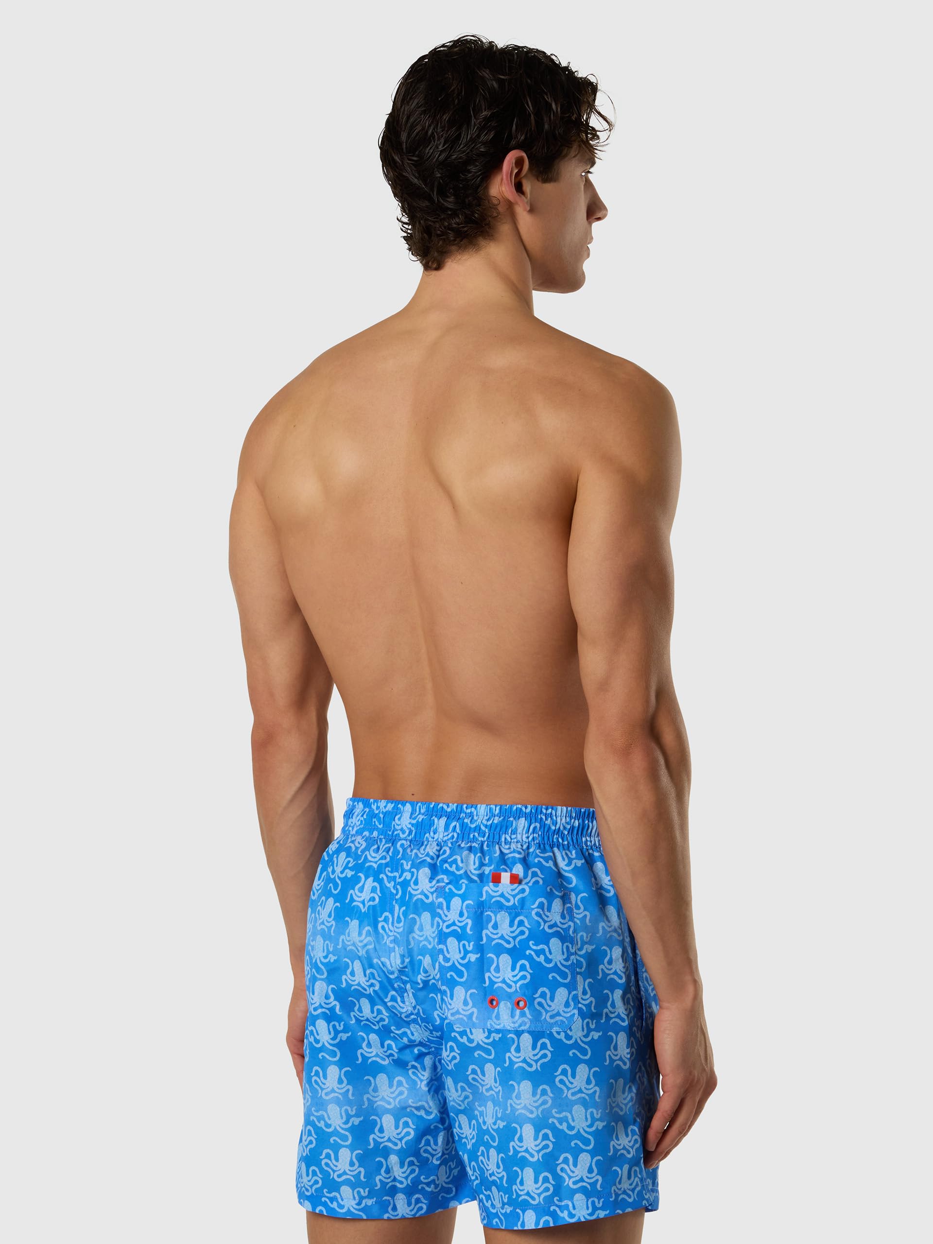 NORTH SAILS Boxer Mare Uomo in Repreve® con Stampa Oceanica all Over