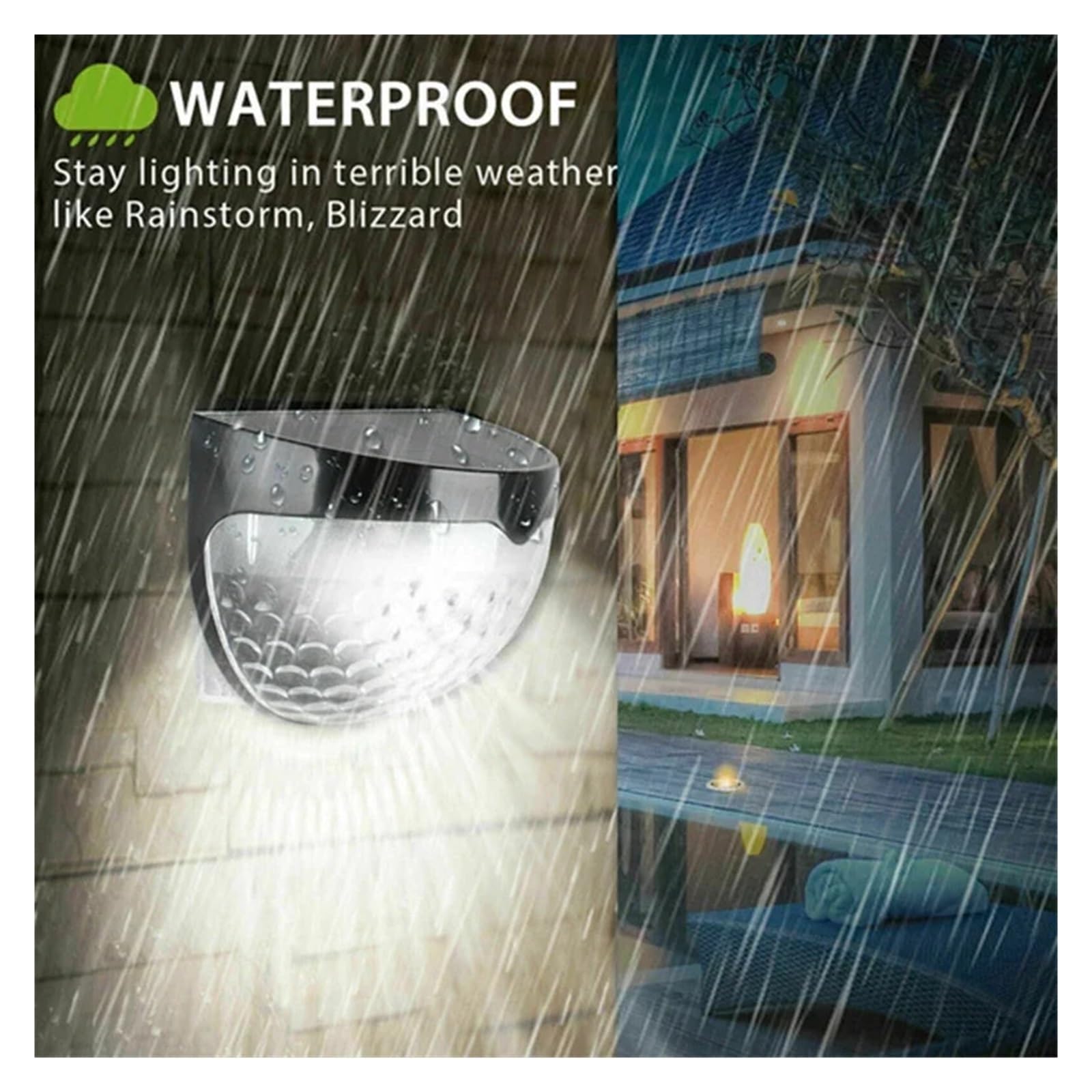 2/4/6/10/12/18/20 Piezas Luz Solar For Valla, Lámparas De Pared Impermeables For Exteriores, Decoración Festón, LED For Escaleras Jardín Y Patio Sensor De Movimiento(White Shell-White,10Pcs)