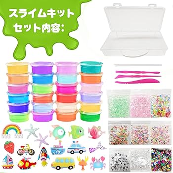 Amazon.co.jp: La Gacela スライムキット 24個水晶粘土 金魚鉢