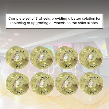 Sure-Grip Royal Indoor Wheels, Set of 8 Wheels, Gold
