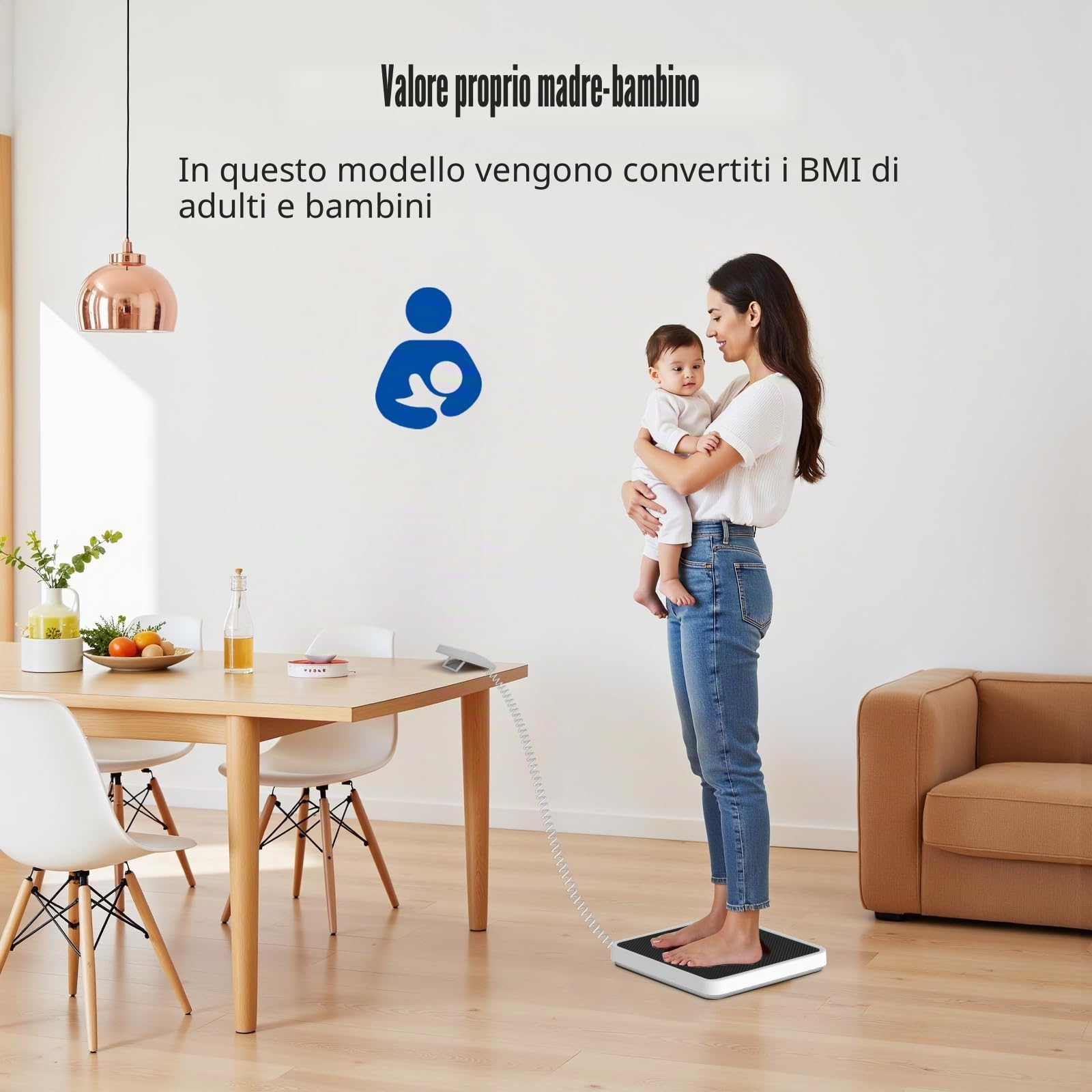 BRICH Bilancia pesapersone digitale medica 300 kg, bilancia fisica con misurazione ad alta precisione, display digitale, funzione tara, ideale per clinica, ufficio, palestra e casa