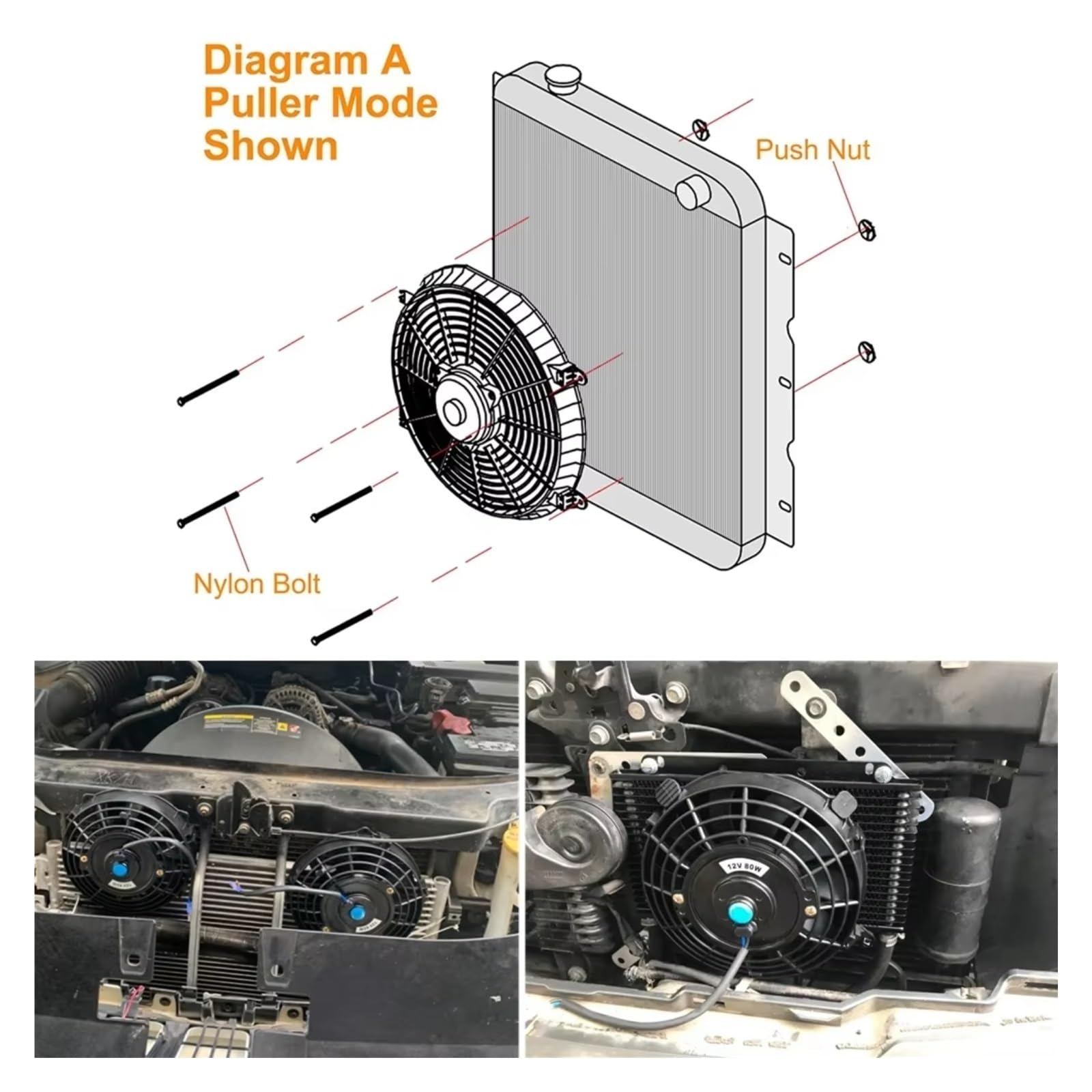 Ventilador Refrigeración Motor Universal 10 Pulgadas 12V 80W 2100RPM Kit De Montaje Fresco De La Hoja Del Ventilador De Refrigeración Del Aire Acondicionado Del Coche