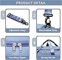 Vista 404 de Pequeña bolsa de gimnasio para mujer, bolsa de viaje con compartimento para zapatos