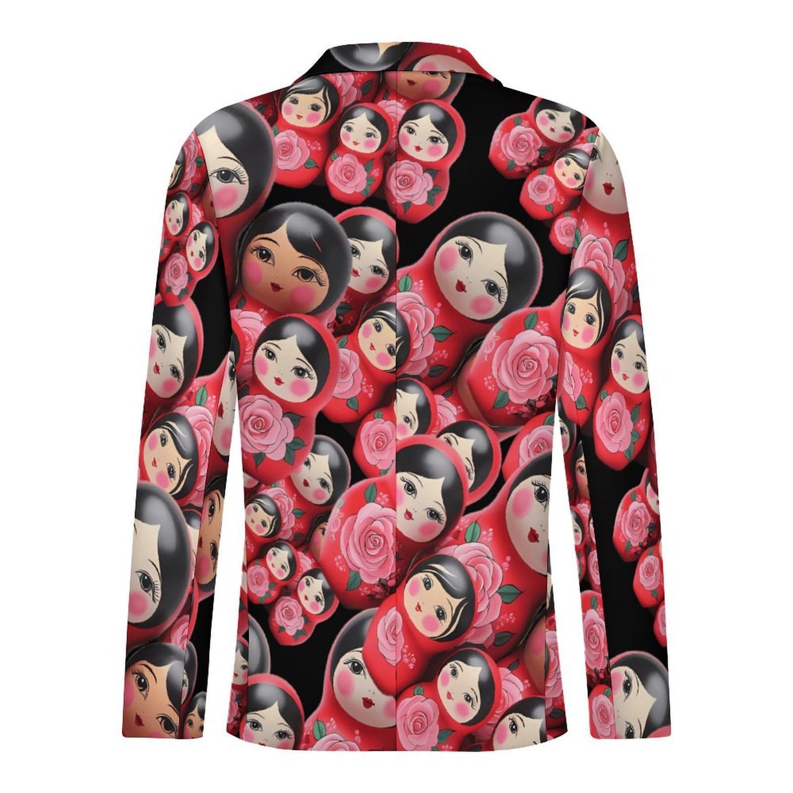 Matryoshka - Chaqueta tipo blazer para hombre, estilo casual, con 2 botones, elegante, ligera, para hombre