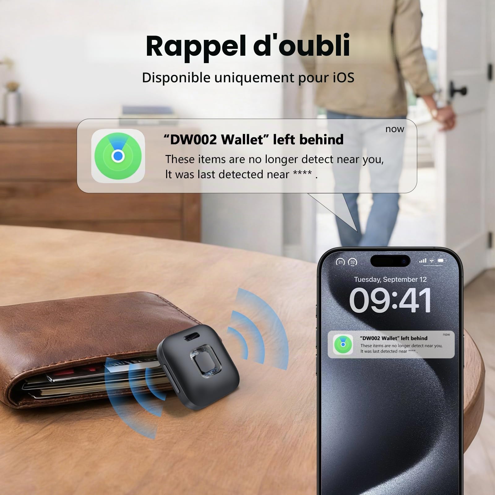 Hoxe Smart Tag Fonctionne iOS Find My et Google Android Find Hub Lot de 4
