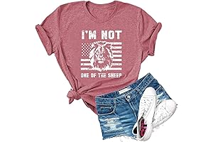 Women's Lion I'm Not One of The Sheep Print T-Shirt Novelty USA...