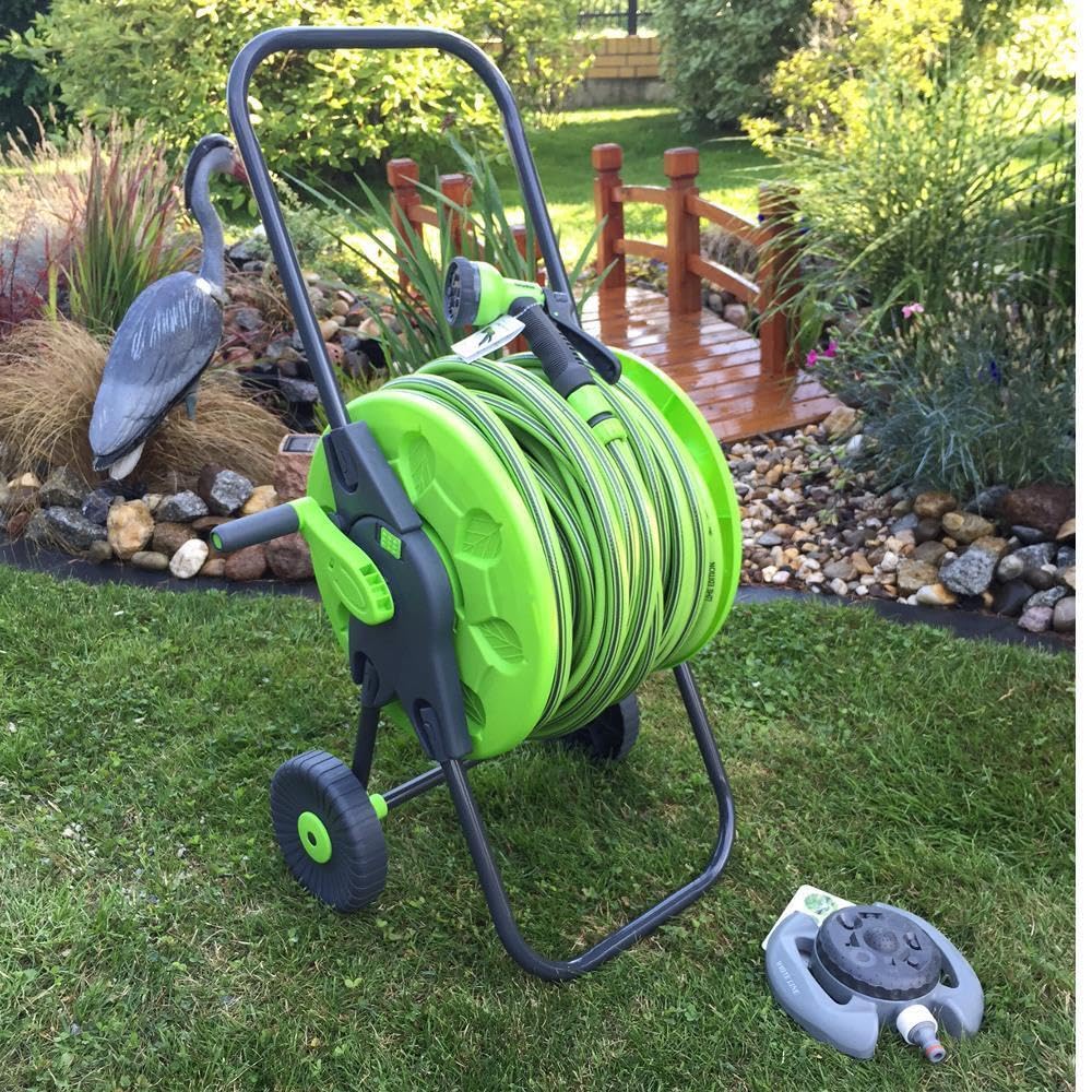 Lime Edition 7 tlg. Schlauchwagen-Set, Gartenschlauch 50m 1/2"