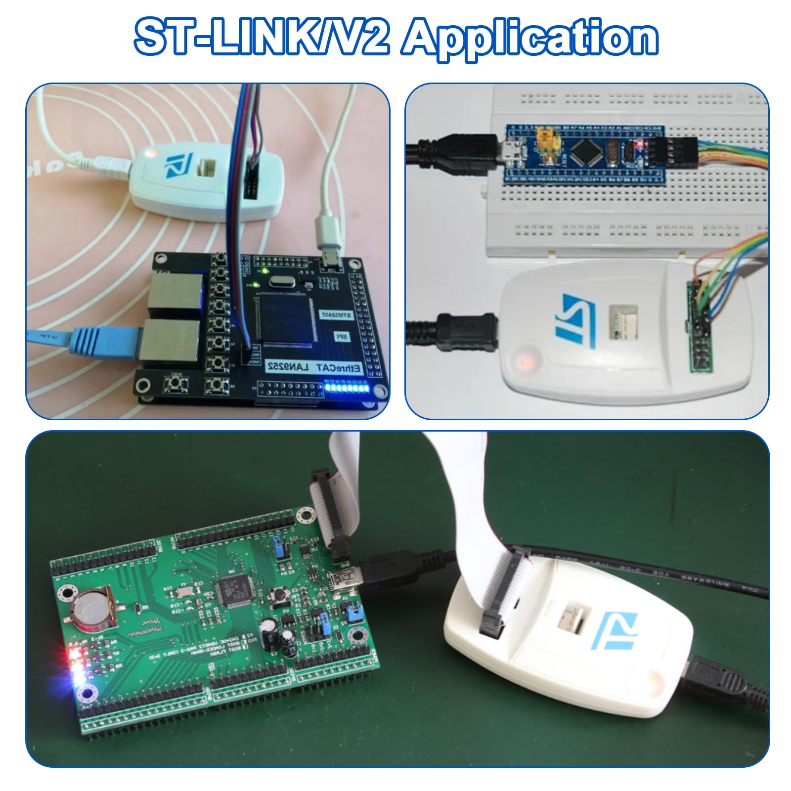 AZDelivery ST-Link V2 Mini Debugger/Programmer For STM8 & STM32 - With Aluminium Case & Jumper Wires