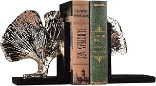 Accueil Bibliothèque Étagère bibliothèque Feuille de Ginkgo Bookends antidérapage Lourd Bookend Lecture Bibliothèque Bibliothèque Home Decor Bibliothèque Organisateur de Stockage Durable d'étagère de