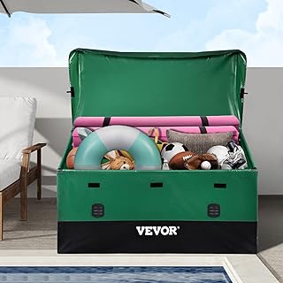 Sponsored Ad - VEVOR Outdoor Storage Box, 230Gal Waterproof PE Tarpaulin Deck Box w/ Galvanized Frame, All-Weather Protect...