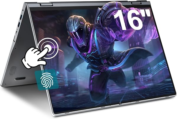 jumper Laptop 16 inch, Laptop Computer, 16GB DDR4 640GB Storage, Backlit Keyboard, Fingerprint Reader, 7000mAh, WiFi 6,