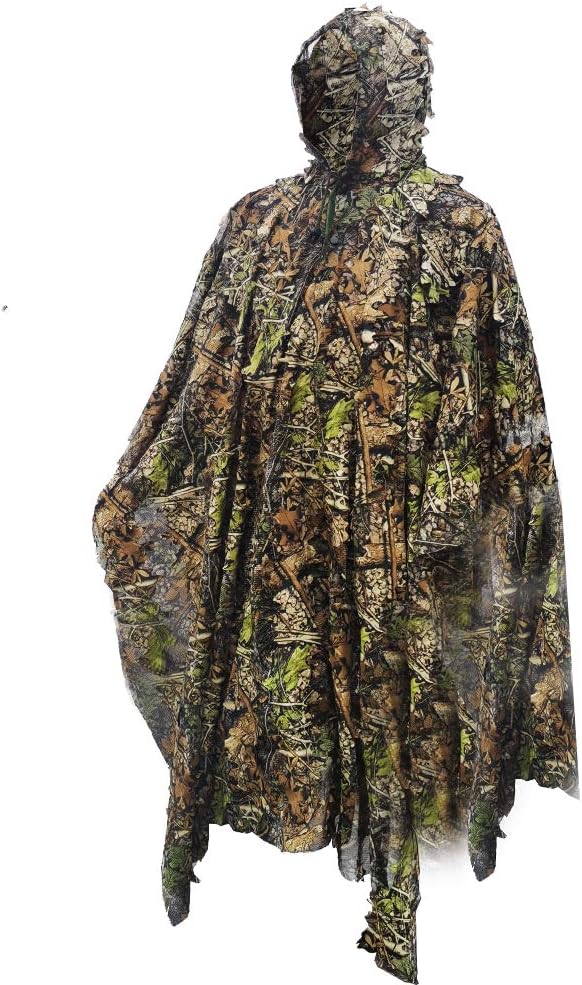 RICKUP Hunting Ghillie Suit, 3D Leafy Camo Suit Military and Shooting Accessories Tactical Gear Clothing for Airsoft, Wildlife Photography Halloween or Christmas : Sports & Outdoors
