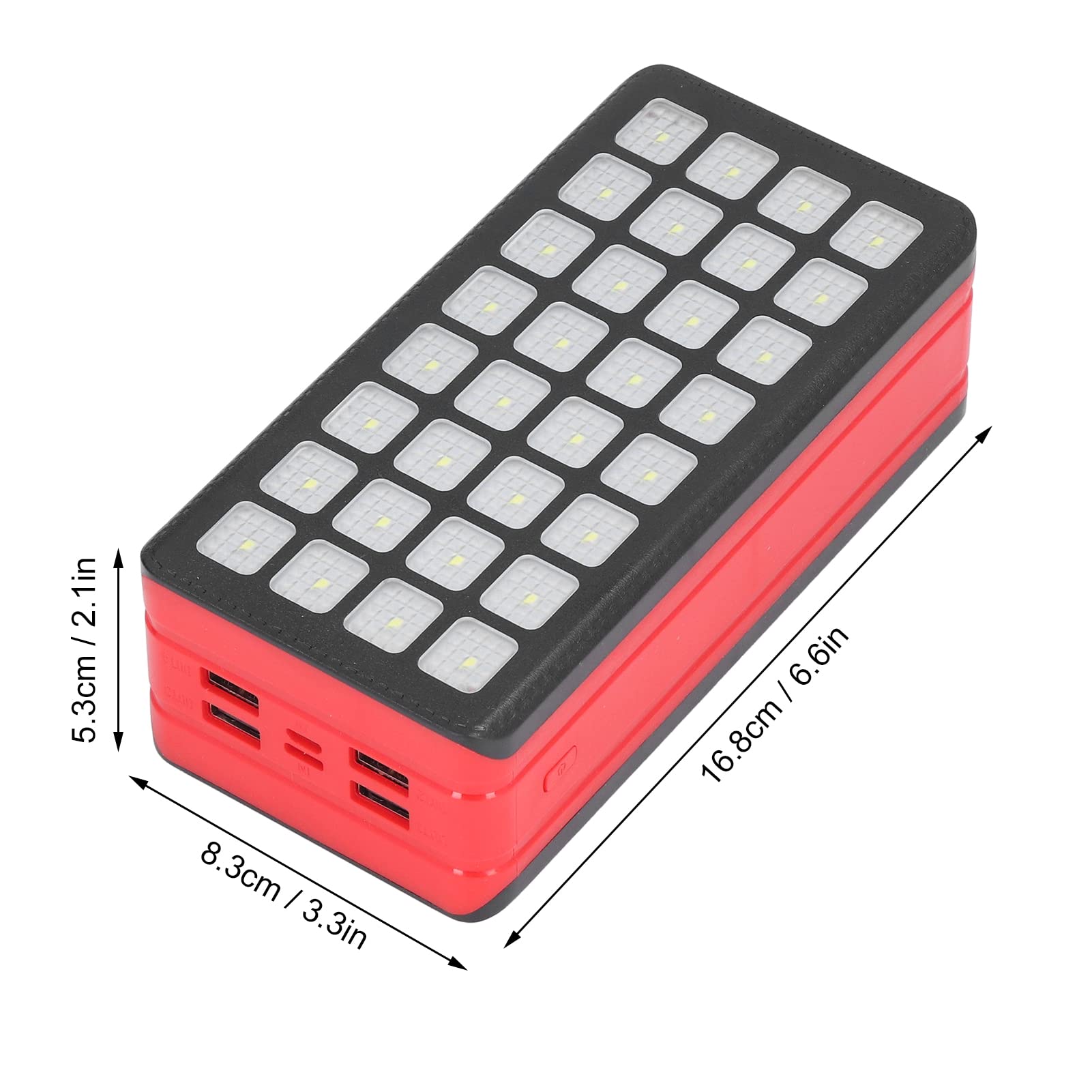 Caricabatterie Portatile For Telefono, Power Bank Solare Di Grande Capacità Da 50000 MAh Con 32 Lampadine A LED, Luce Forte E Bassa, Batteria Esterna A Ricarica Rapida For Emergenza Pesca