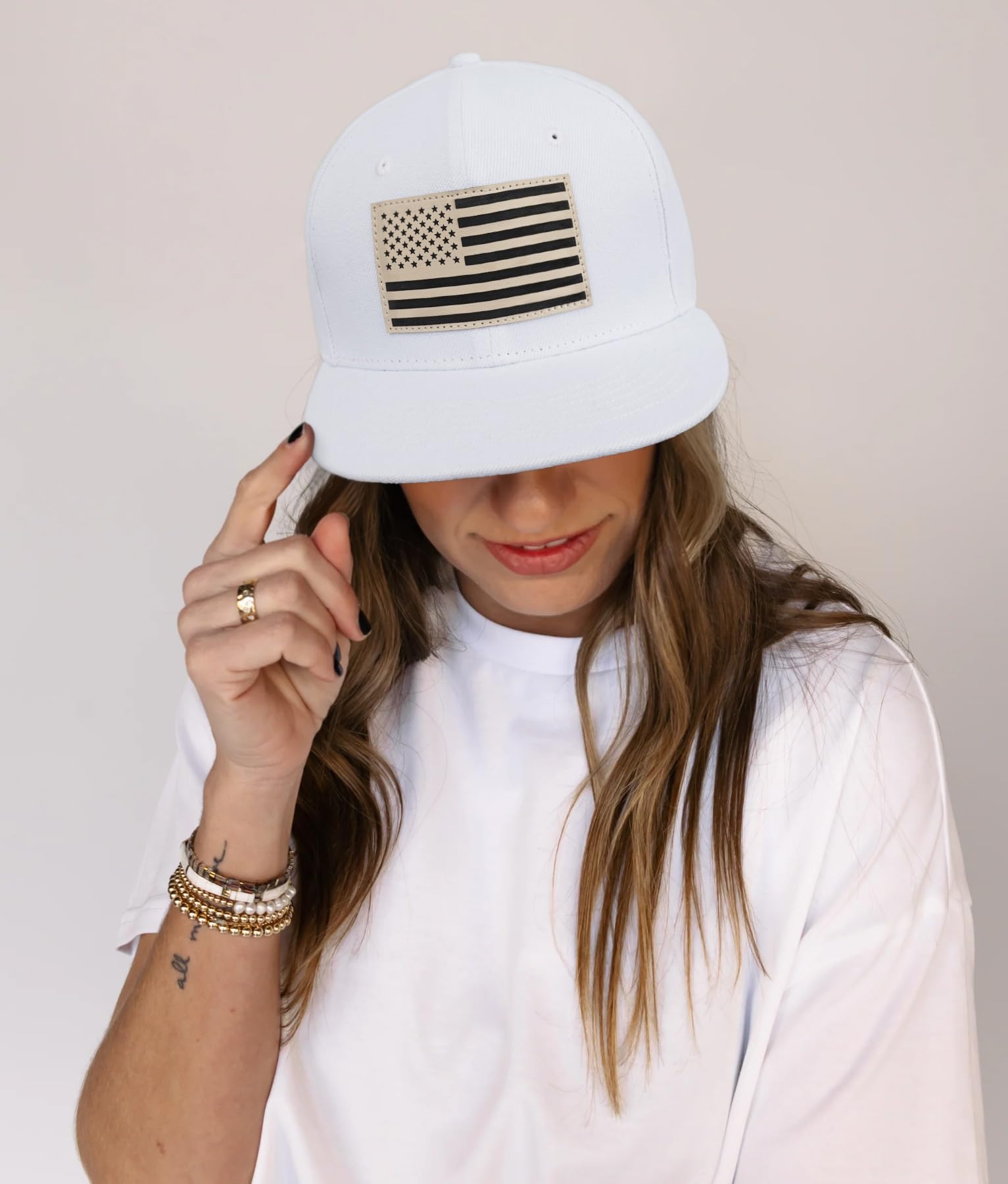 Sombreros de visera plana con bandera estadounidense, para hombres y mujeres, ajuste transpirable y ajustable para uso casual