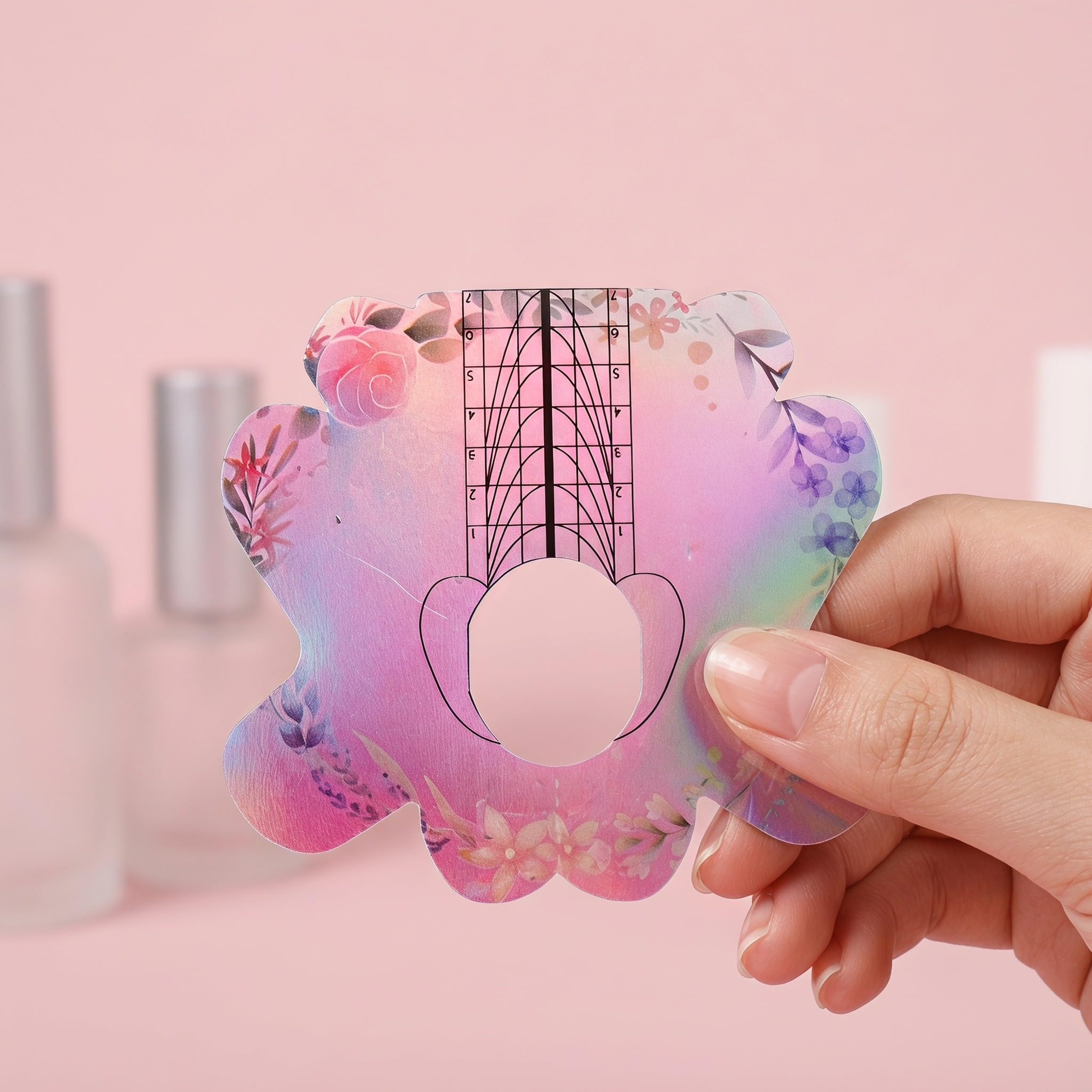 ibasenice 1 rotolo di formine per unghie, adesivo guida per allungamento un | Formine per nail art per gel costruttore, adatte a diverse lunghezze di unghie, per scolpire e creare french manicure uniform