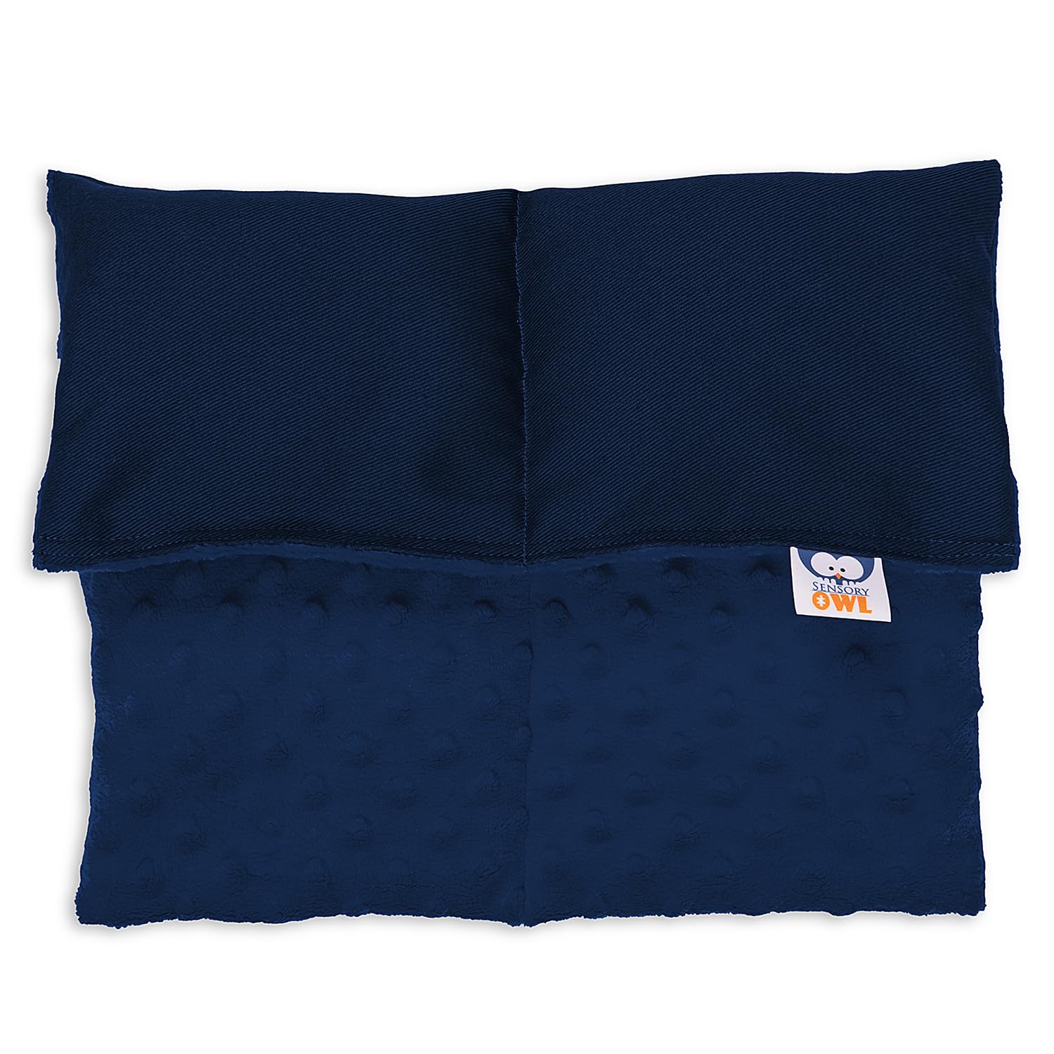 Sensory Owl Weighted Lap Pad With Soft Plushy Side Sensory Pillow For Children And Adults To Relive Stress Anxiety Self-Calming Relaxing 30 x 40 cm 4kg Navy