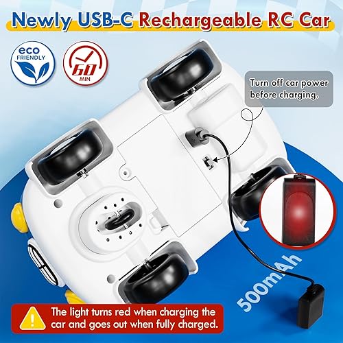 Miniatura 2 de Lehoo Castle Auto a control remoto para niños pequeños, camiones de bomberos para niños pequeños de 3 a 5 años, juguete de coche de policía a