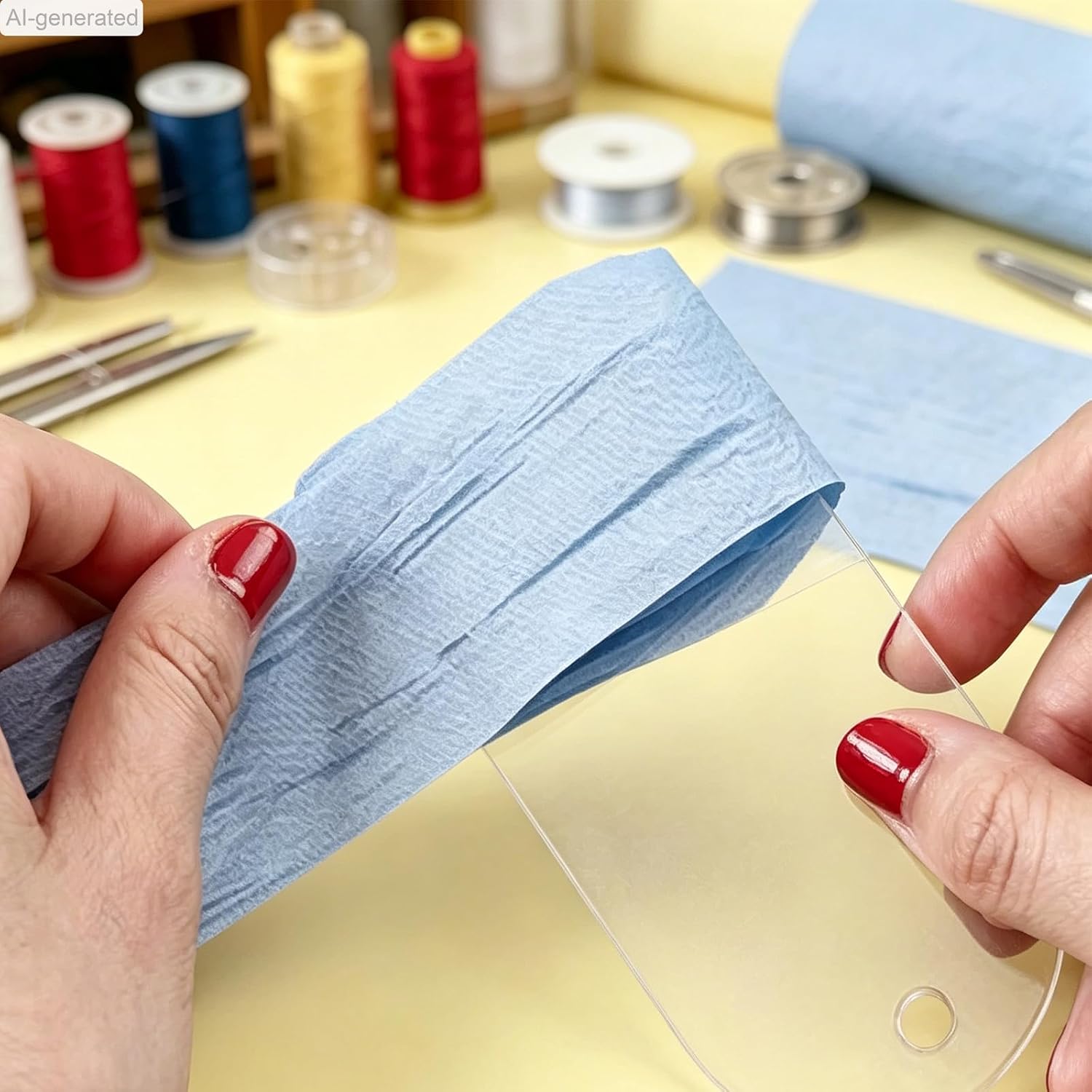 9-Piece Acrylic Quick Pleater Set — Fabric Pleating Tool for Quilting and Sewing Projects