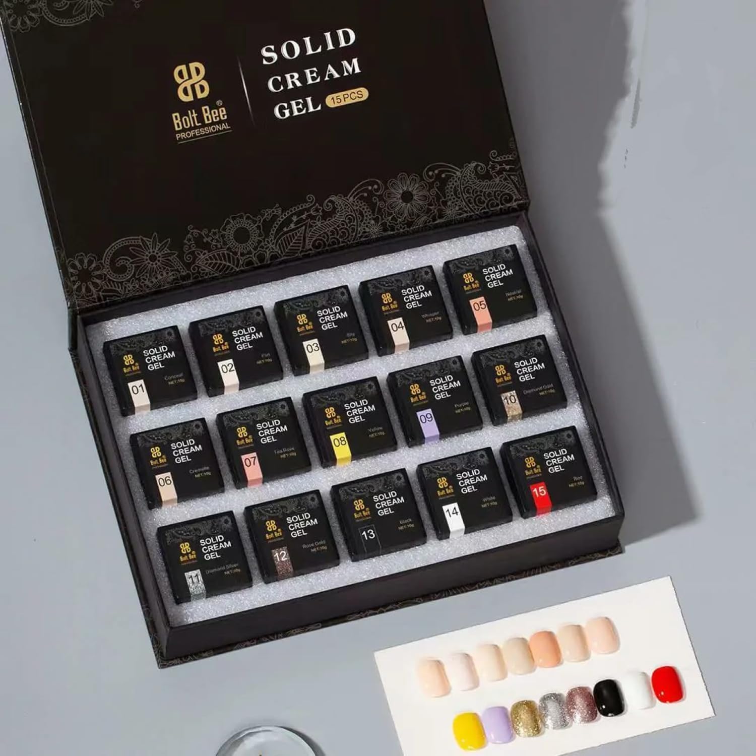 BOLT BEE Solid Cream Pudding Mud UV Gel Nail Polish 15pcs set uv soak off-image-36