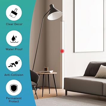 Wall Corner Protector,4PCS 48''(L) x1.58'' (W) | Self Adhesive Corner Guard for Wall, Heavy Duty Clear Corner Protector Guard for Furniture Cabinet Doors, Edge Protector