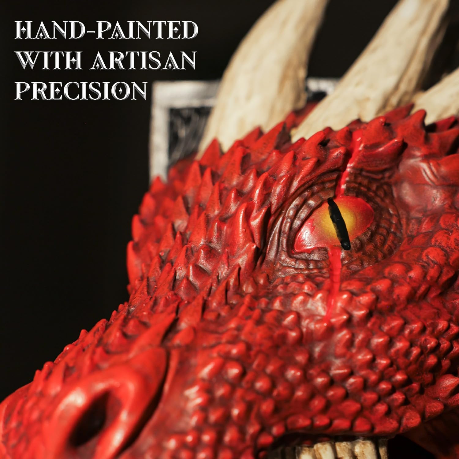 Dragon Bookend | Pops Off Your Shelf | Solid Build | Use Between Books or on a Bookshelf End or Book Nook | Fantasy Dragon Decor | Gothic Medieval Shelves Booknook Bookends (Crimson Red)