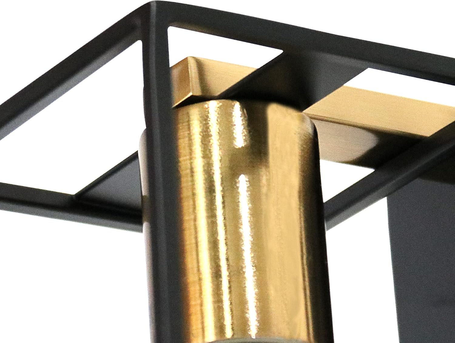 MONKFISH Modern Indoor Wall Sconce Light Fixture, Black & Brass Wall Lamp with E26 Socket, Elegant Bathroom Vanity Lighting, Bedroom Reading Light for Hallway Stairway (5" Width)