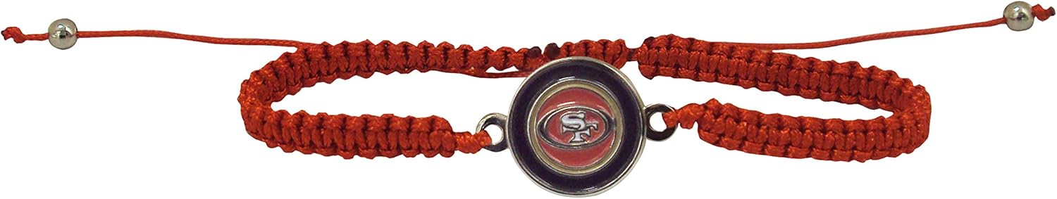 NFL Braided Logo Bracelet | Sports Fan Jewelry Gift | Fashion Jewelry | Birthday & Holiday Gifts for Women and Girls