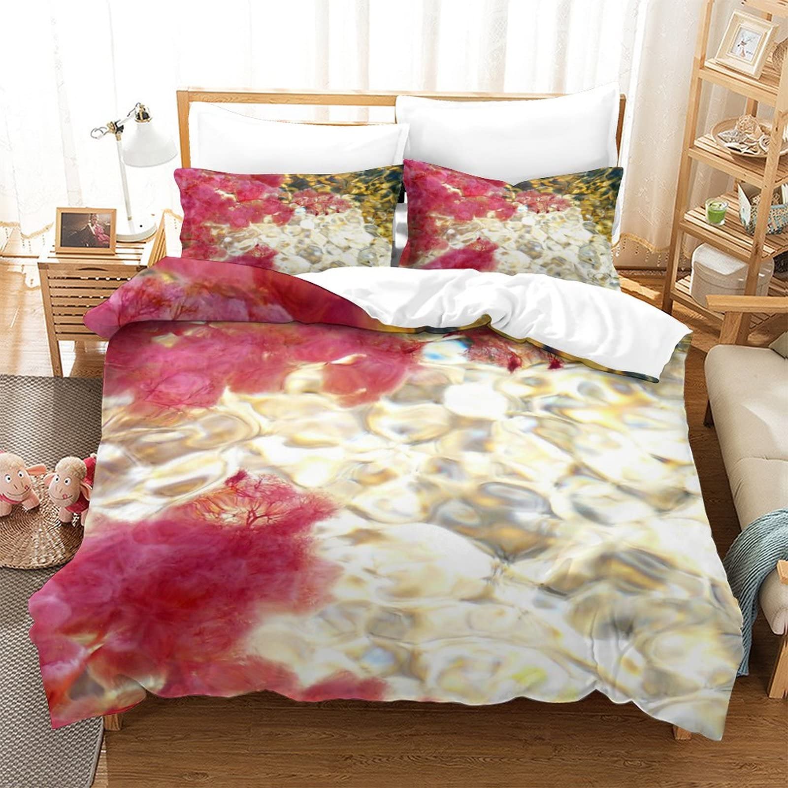 Housse de couette douce microfibre double Rainbow River avec motif imprimé en 3D haut de gamme