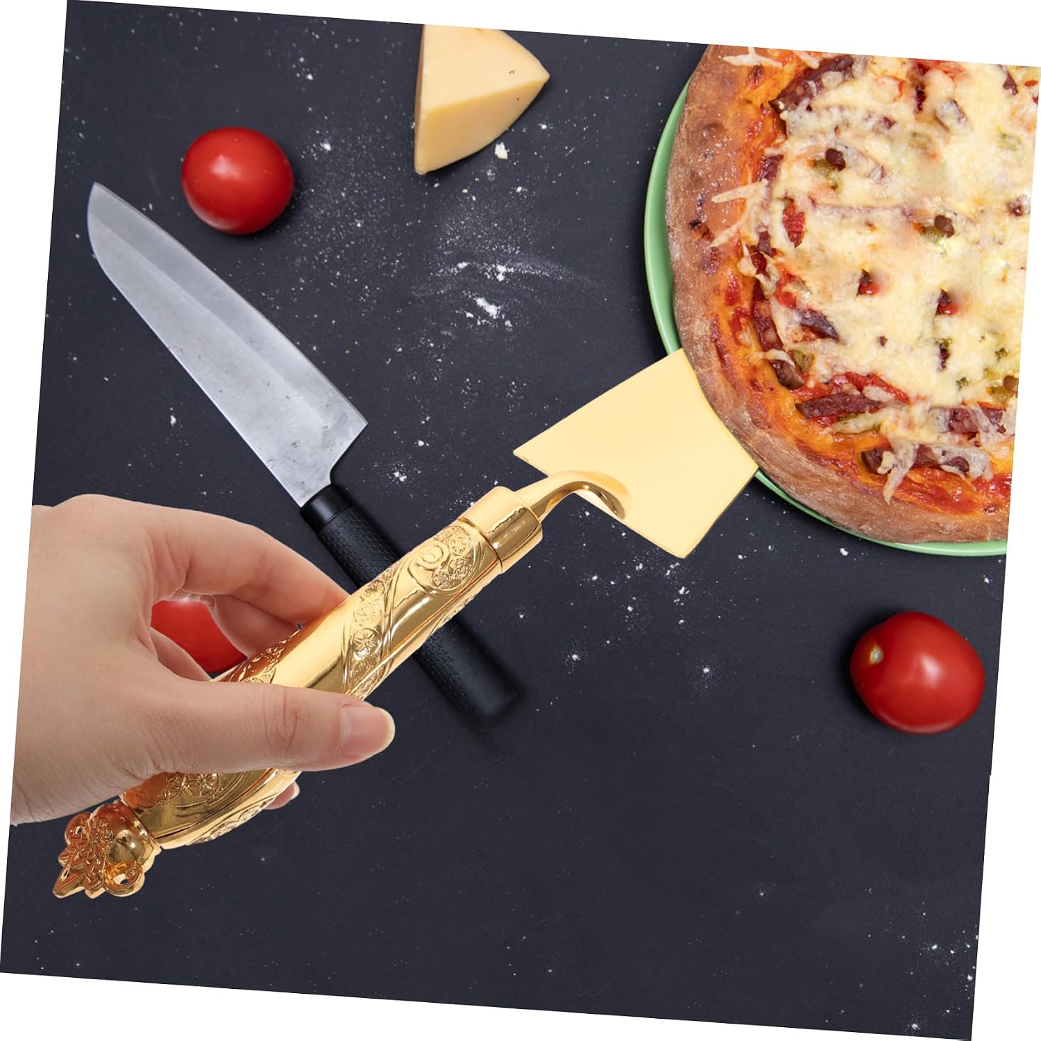 PRETYZOOM Cake Knife Pizza Spatula Cake Baking Supplies Comfortable to Hold Reusable