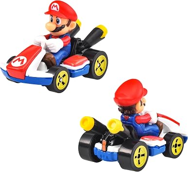 Hot Wheels GBG25-989G Mario Kart Assorted, Vehicle, Mini Car, 8 Pack, Box Sold for Ages 3 and Up, Multi