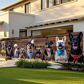 Nuxovilar Pet Party Dog Birthday Banner 78.7x17.7 Polyester | Pet Banner, Dog Birthday Decorations, Birthday Sign, Party Backdrop. Fits Home, Yard, Patio. Safari Dog