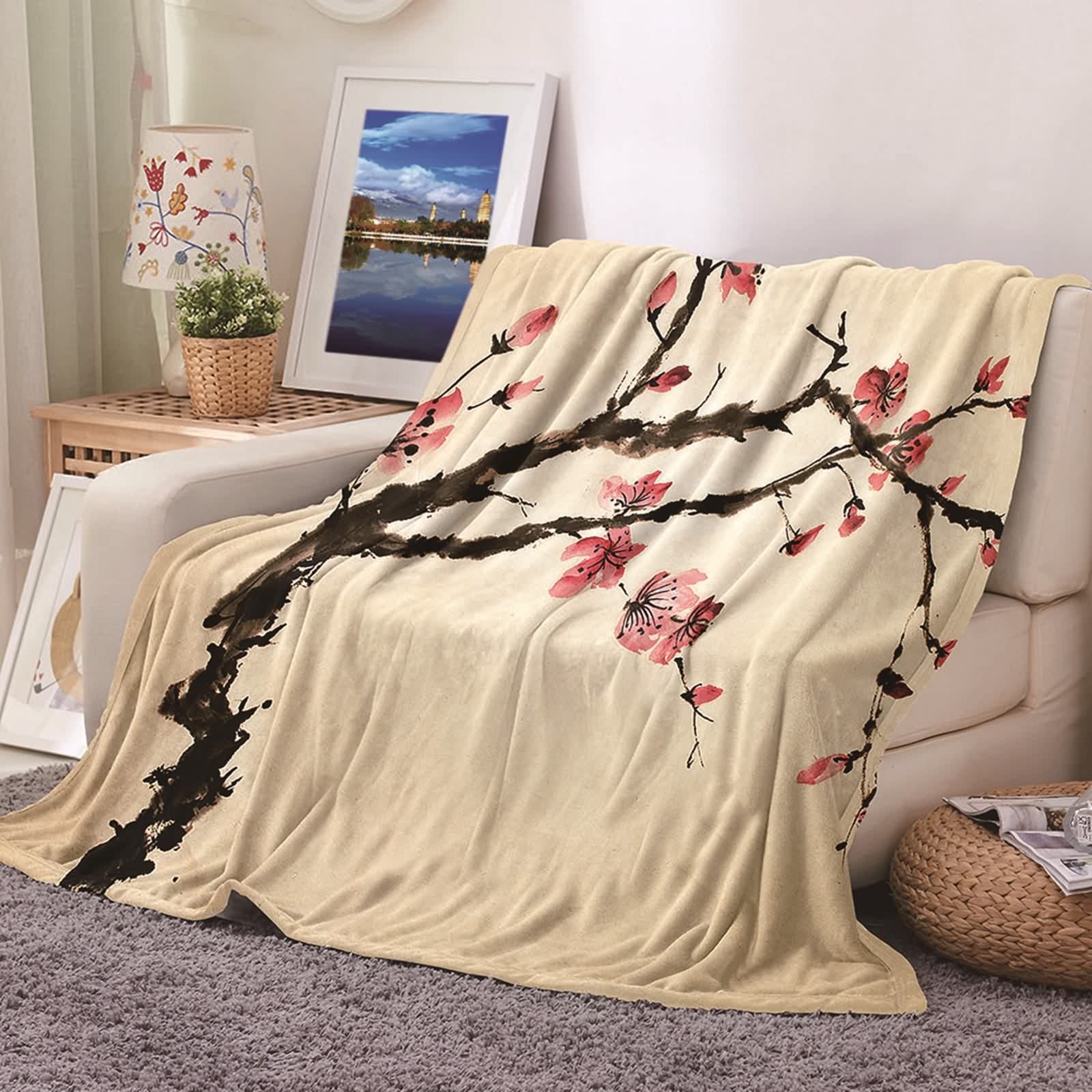 Couverture polaire flannel anti-froid KnSam lit et canapé