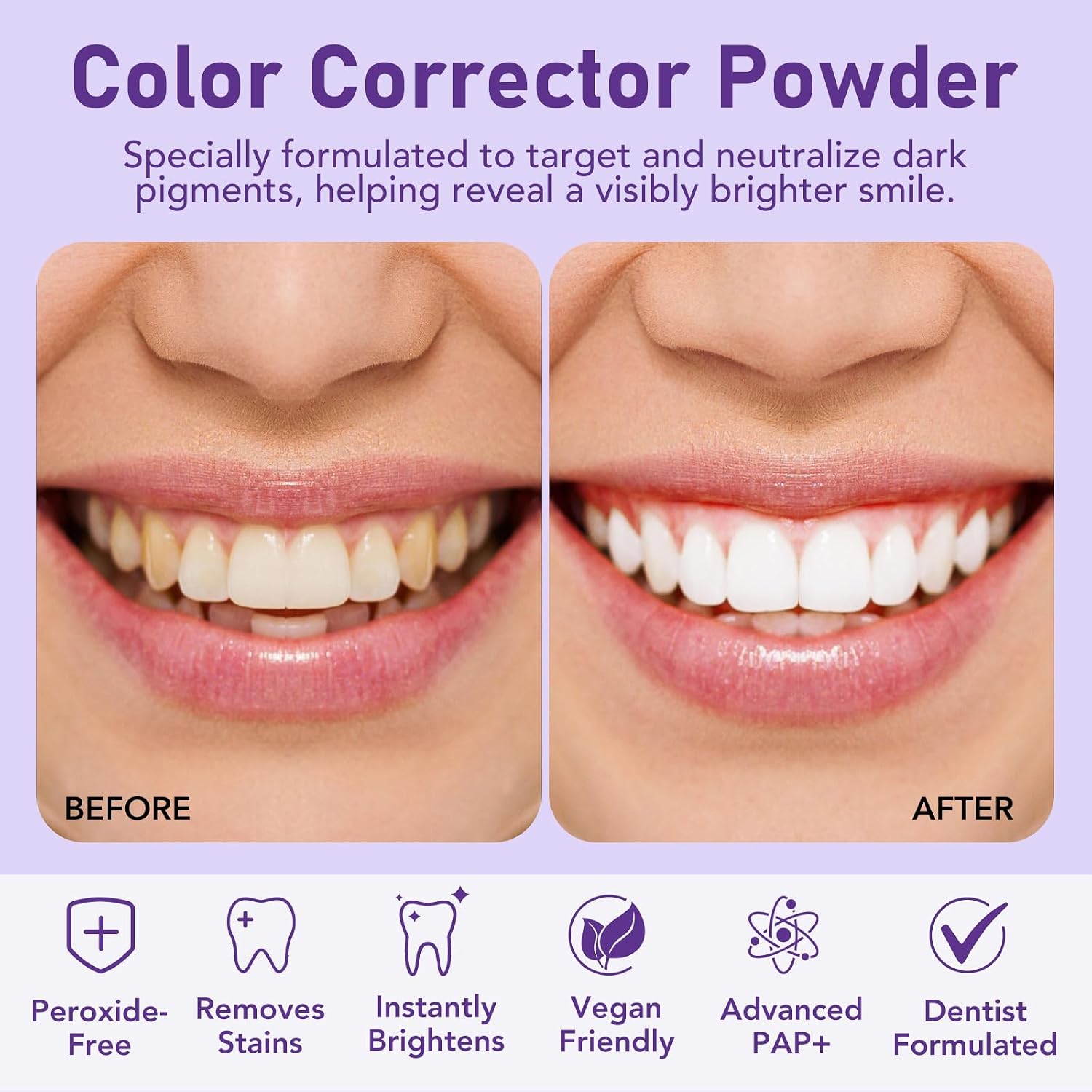 Teeth Whitening Powder - Removes Stains, Enamel Safe & Sensitivity-Free, Whitening Powder for Coffee, Tea, Food, Wine, and Tobacco Stains, Fresh Mint Flavor - 30g image 2
