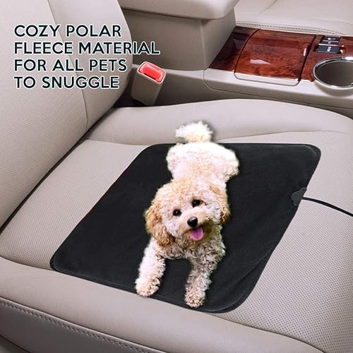 Miniatura 4 de ZONETECH Almohadilla Calefactora Negra Calor Acogedor en Clima Frío, Perfectamente Dimensionada para Comodidad y Portabilidad para Mascotas