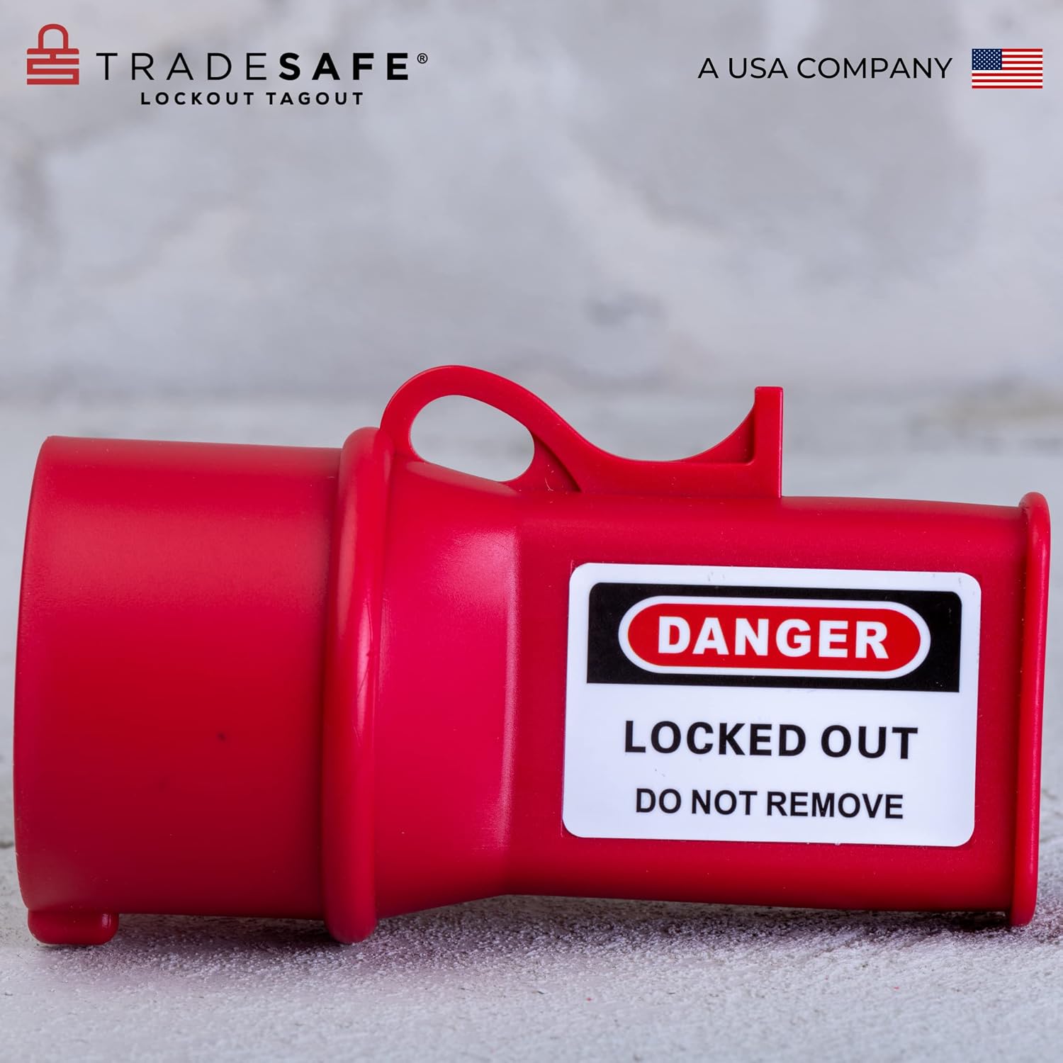 TRADESAFE Pin and Sleeve Socket Lockout Device - Electrical Lockout Tagout for Pin and Sleeve Receptacles, 2" Diameter, LOTO Device for Lock Out Tag Out Procedures