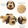 Peluche de perro flácido WEIGEDU, 20 pulgadas, marrón | perro de peluche abrazable tipo Beagle Labrador Retriever, acostado, súper suave, para niño niña bebé regalo de Navidad cumpleaños 3