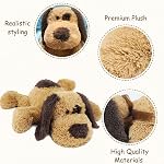 WEIGEDU Floppy Jouet en peluche pour chiots de chien farcis, beagle huggable Labrador Retriever Chien animal farci pour les enfants Filles Garçons Cadeau d'anniversaire pour bébé, 50.8cm, Brun , Perle Huggable Labrador Retriever Stuffed chiens d'animaux, couchés vers le bas, super doux, pour enfant fille Bo