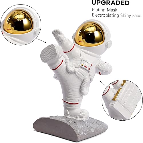 Miniatura 3 de Extremos de libros para estantes decorativos, tapón de estantería de astronauta mejorado, soportes de resina para libros, sujetalibros resistentes