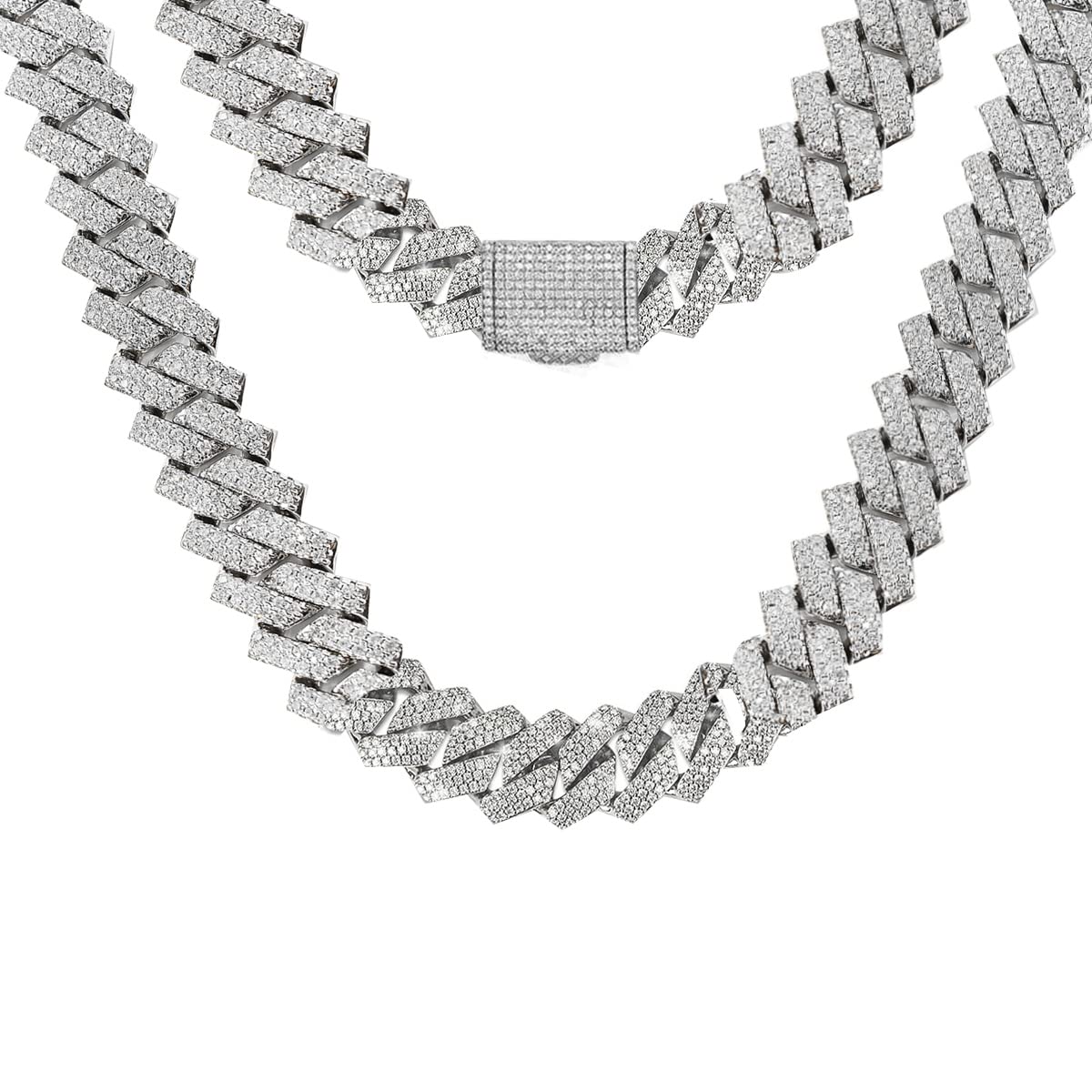 yfstyleCuban Link Chain for Men Curb Chain Necklace Gold Cuban Hip Hop Necklace Cuban Link Chain Mens Miami Cuban Necklace Gold Iced Out Necklace Gold Chain for Men Diamond Chain Jewelry for Men