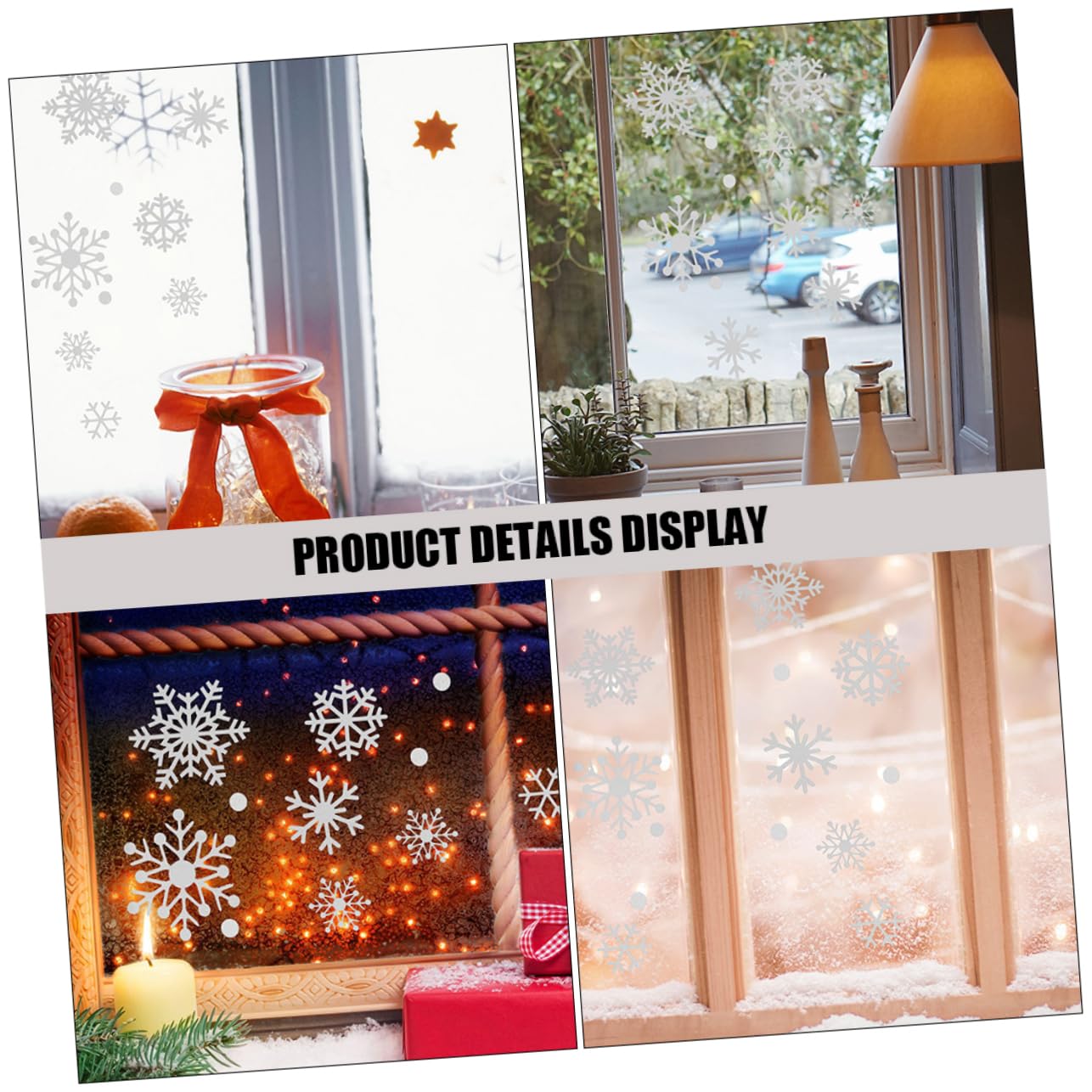 Decoraciones De Navidad Para Ventanas 5 Hojas De Pegatinas De De Nieve Diseño Elegante