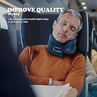 Vista 2 de ETROL Almohada inflable para el cuello, almohadas de viaje ajustables para aviones, almohada inflable para el cuello de viaje, almohadas inflables