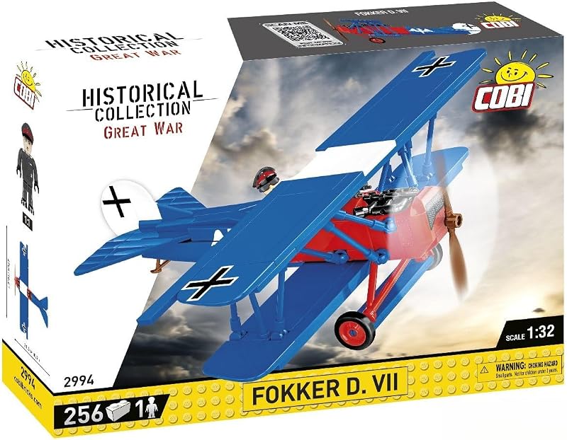 Colección histórica: Juego de construcción de aviones Fokker D. VII de la Gran Guerra, 256 piezas