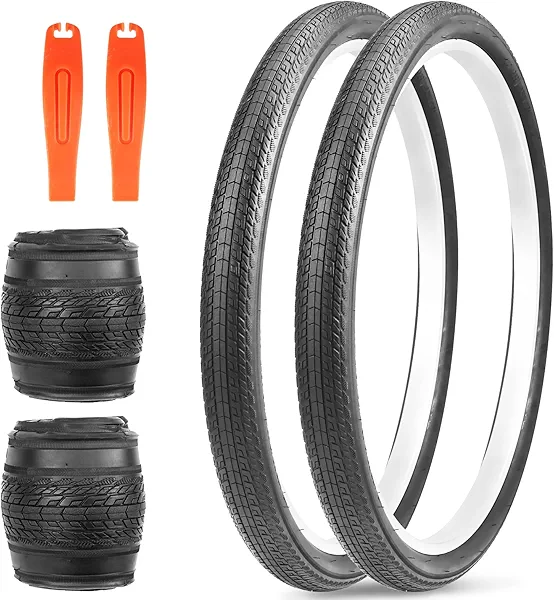 ZUKKA Bike Tire 20/24/26×1.75 Inch Mountain Tire Foldable Replacement Tire for Mountain Bike Kids Bike Folding Bike Cruiser Bike